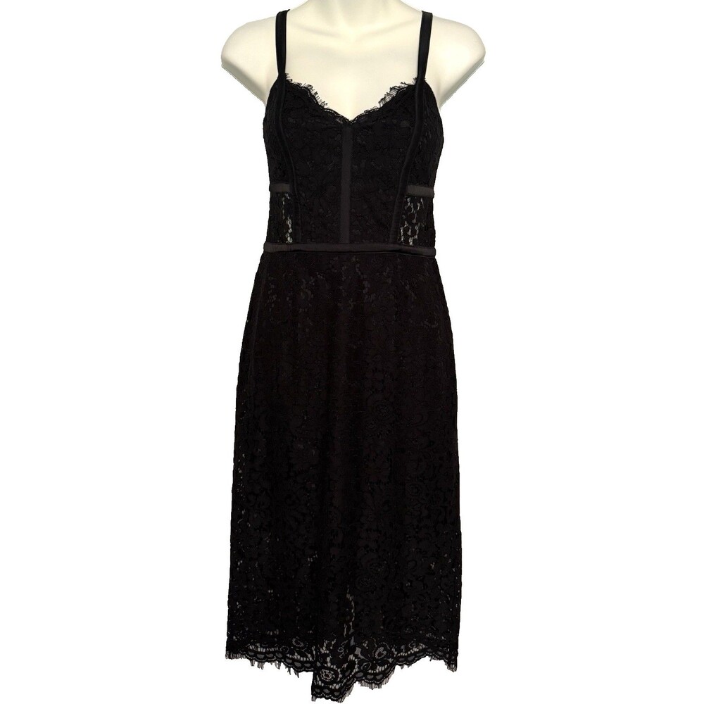 Express Corset Lace LBD Sz 4 Black Strappy Whimsigoth Party Cocktail